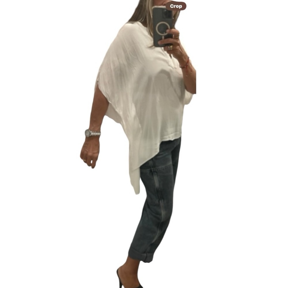 Karen By Karen Kane High Low Tunic in White.Size S